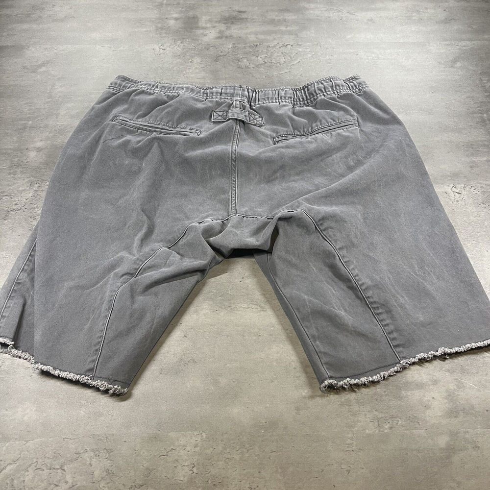 Akademiks Shorts Men XL 38x12 Gray Baggy Wide Leg Skate Y2K‎ Thrashed Drawstring - Picture 2 of 10